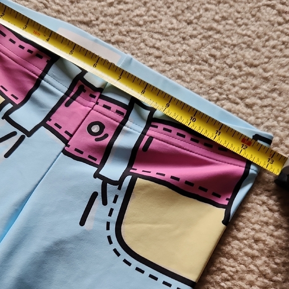 Cartoon Style Blue Leggings - Picture 5 of 8